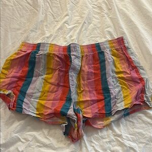 Colorful Striped Women's Shorts